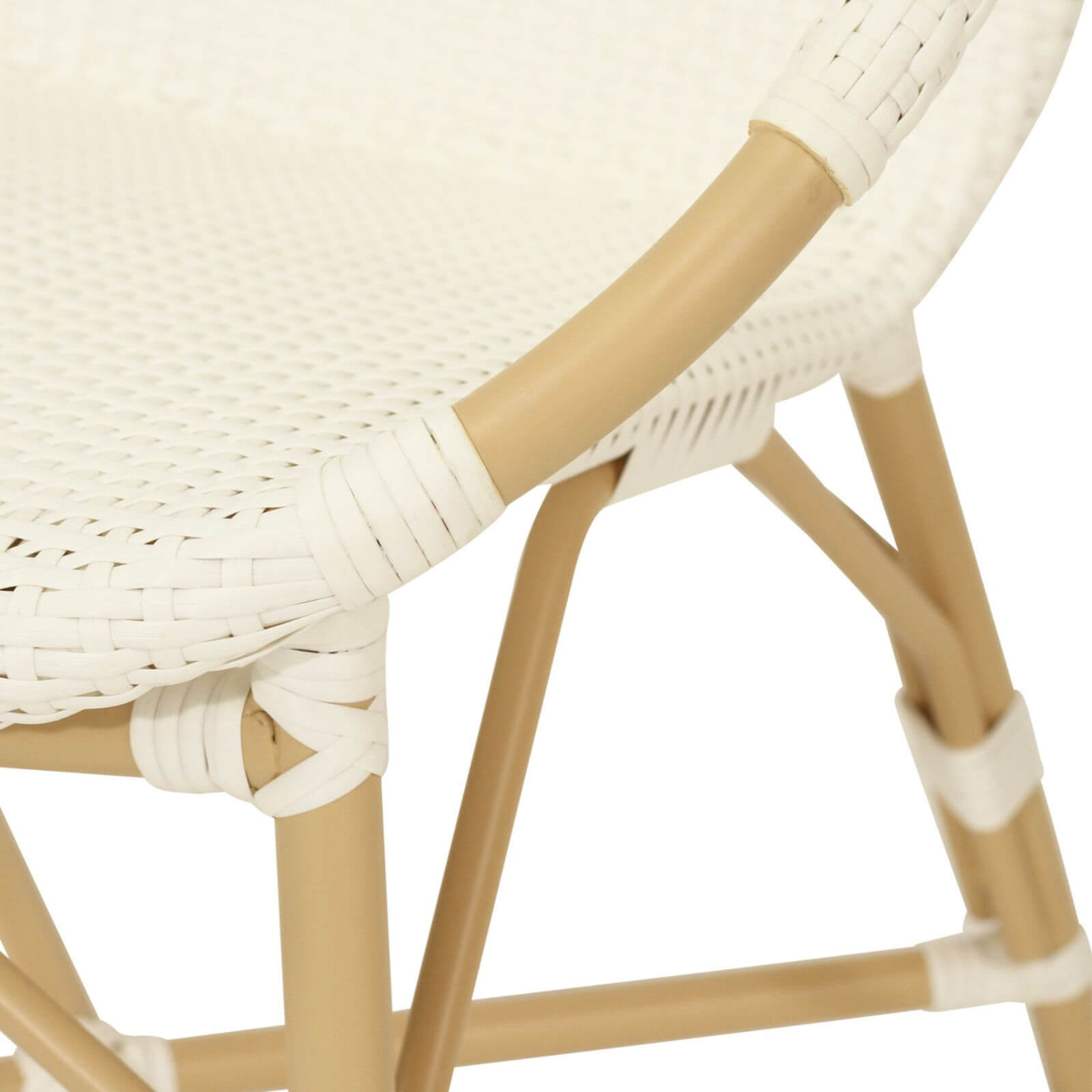 Seabreeze | Coastal Metal White Outdoor Dining Chairs With Arms | White