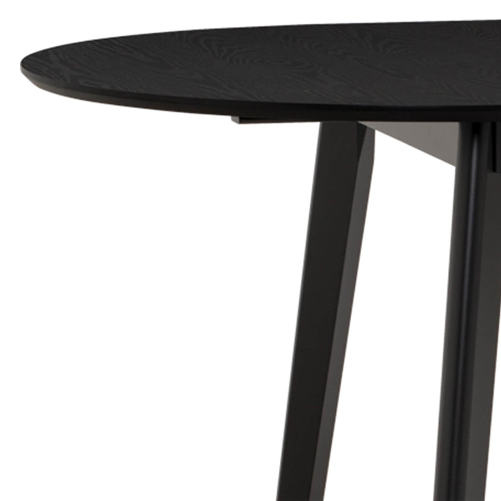 Sentosa | Black White Oak Extendable 1.9m Oval Wooden Dining Table | Black