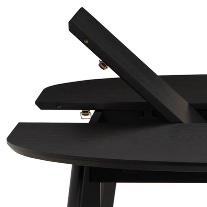 Sentosa | Black White Oak Extendable 1.9m Oval Wooden Dining Table | Black