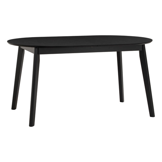 Sentosa | Black White Oak Extendable 1.9m Oval Wooden Dining Table | Black