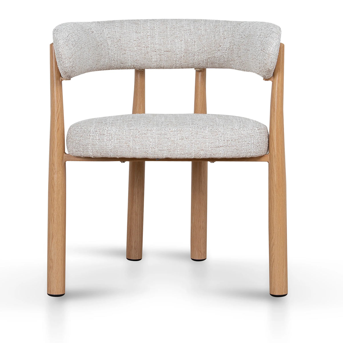 Sentosa | Pale Beige Natural Metal Fabric Upholstered Dining Chairs | Set Of 2