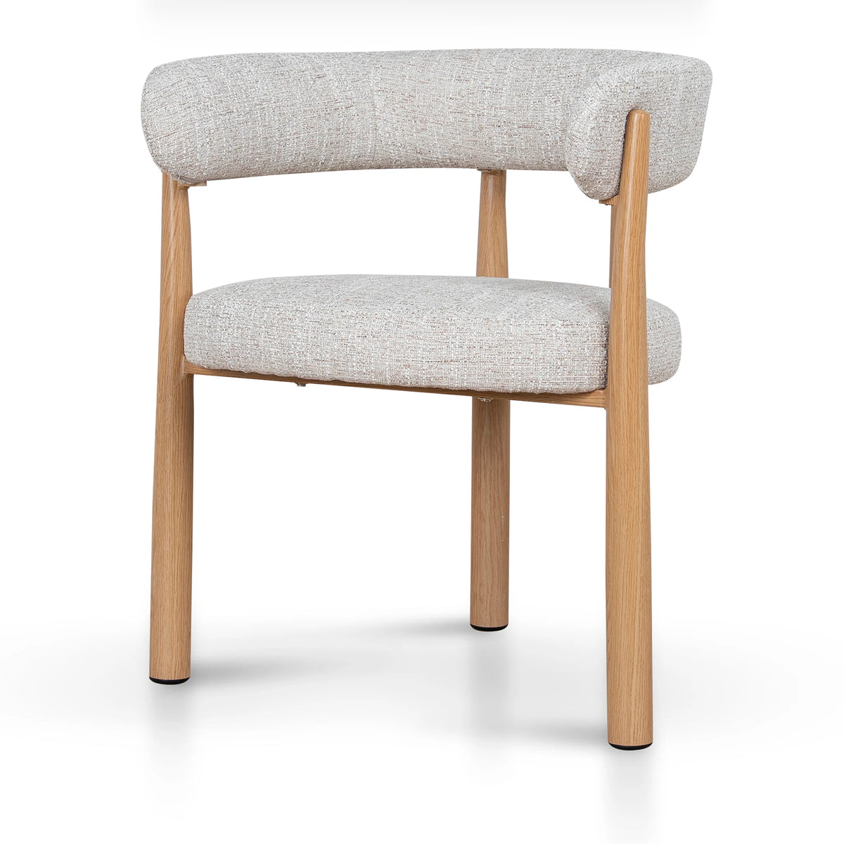 Sentosa | Pale Beige Natural Metal Fabric Upholstered Dining Chairs | Set Of 2