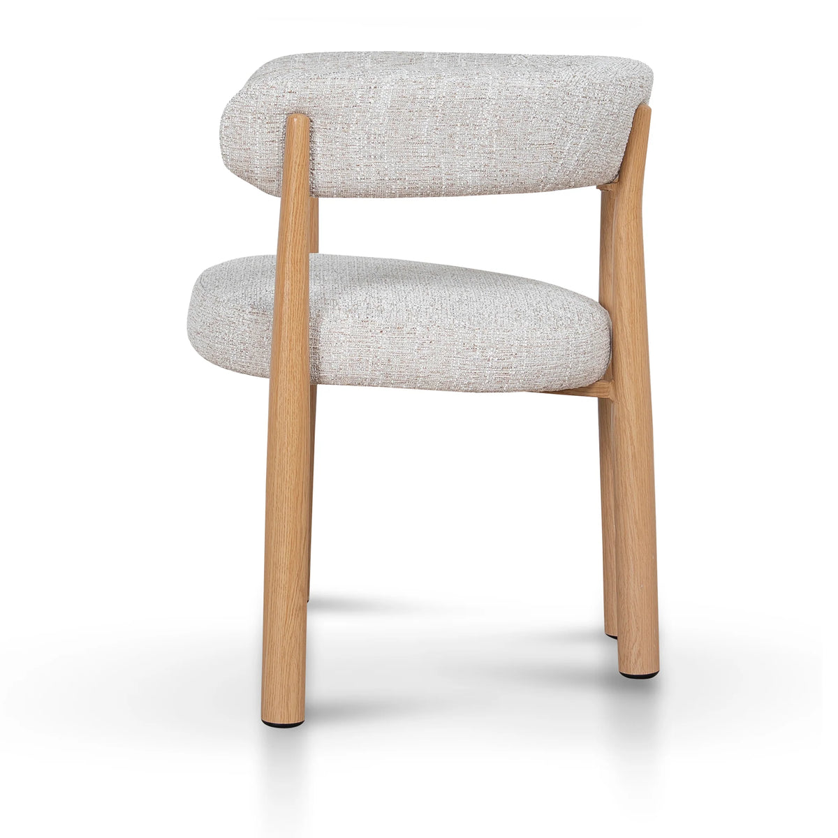 Sentosa | Pale Beige Natural Metal Fabric Upholstered Dining Chairs | Set Of 2