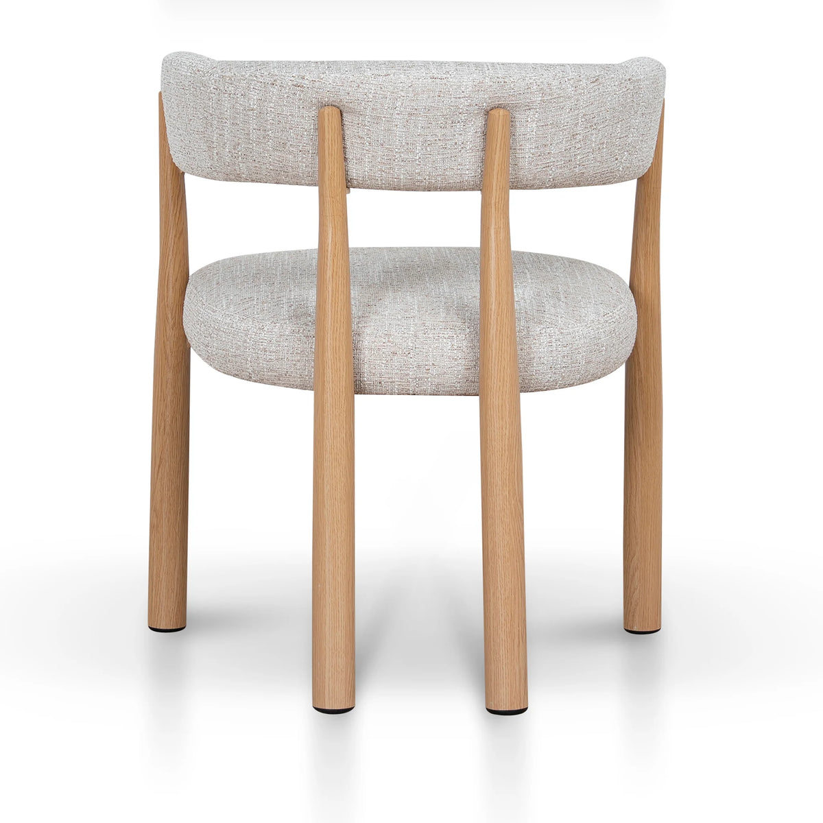 Sentosa | Pale Beige Natural Metal Fabric Upholstered Dining Chairs | Set Of 2
