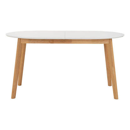 Sentosa | Black White Oak Extendable 1.9m Oval Wooden Dining Table | White