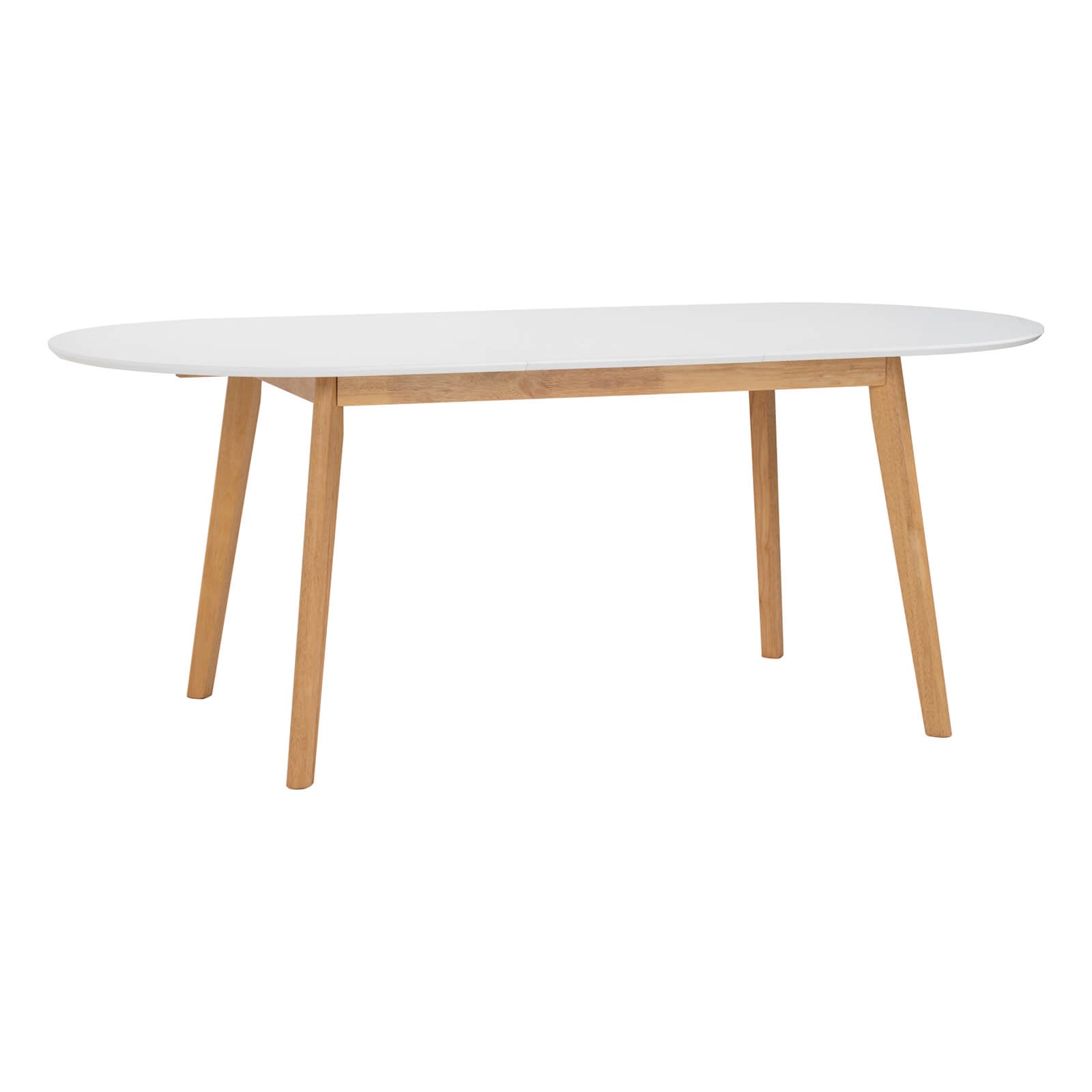 Sentosa | Black White Oak Extendable 1.9m Oval Wooden Dining Table | White