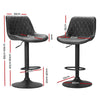 Sheraton | Modern Brown Black PU Leather Bar Stools | Set Of 2