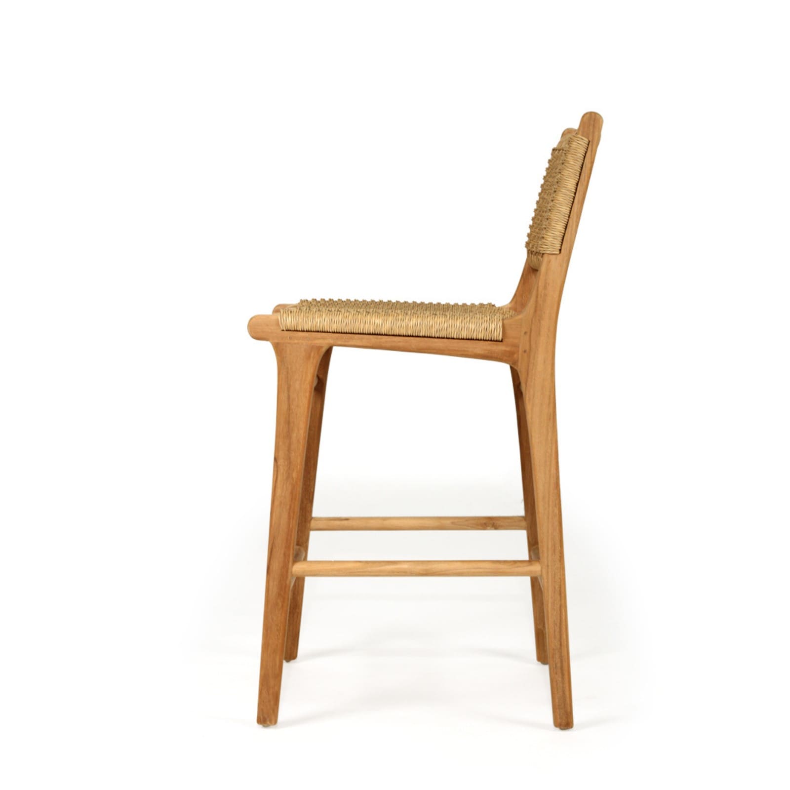 Shoreline | Coastal Sand 76cm Wooden Rattan Bar Stools | Sand