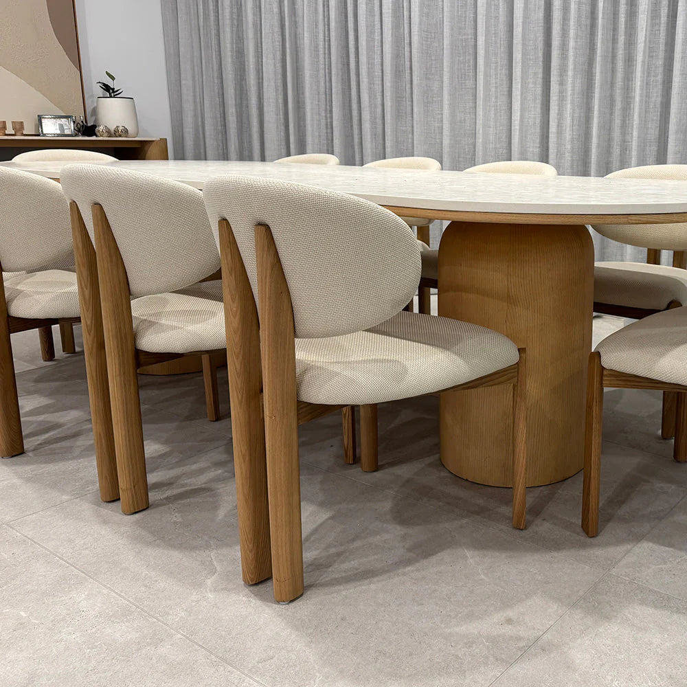 Simpson | Modern Coastal White Fabric Dining Chairs | Set Of 2 | White