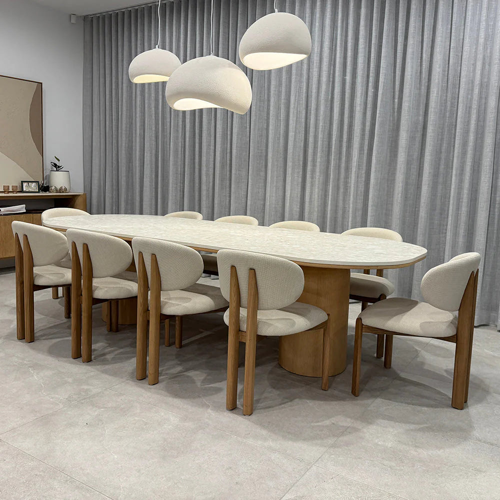 Simpson | Modern Coastal White Fabric Dining Chairs | Set Of 2 | White