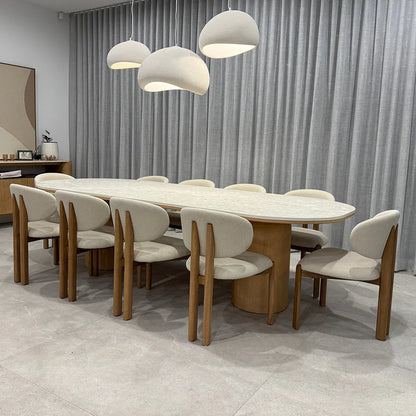 Simpson | Modern Coastal White Fabric Dining Chairs | Set Of 2 | White
