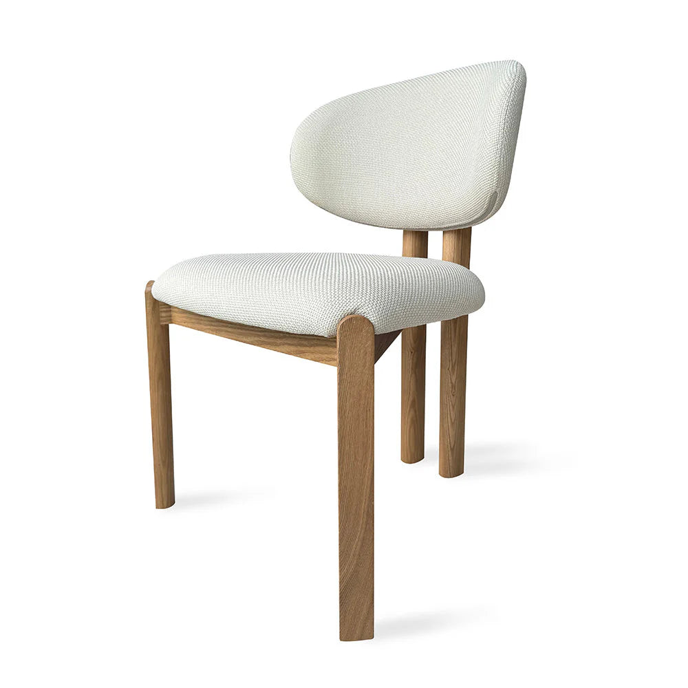 Simpson | Modern Coastal White Fabric Dining Chairs | Set Of 2 | White