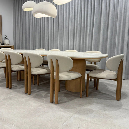 Simpson | Modern Coastal White Fabric Dining Chairs | Set Of 2 | White