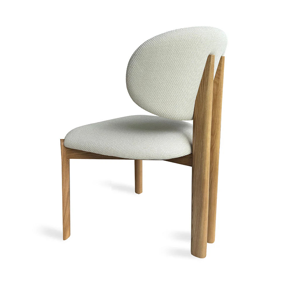 Simpson | Modern Coastal White Fabric Dining Chairs | Set Of 2 | White
