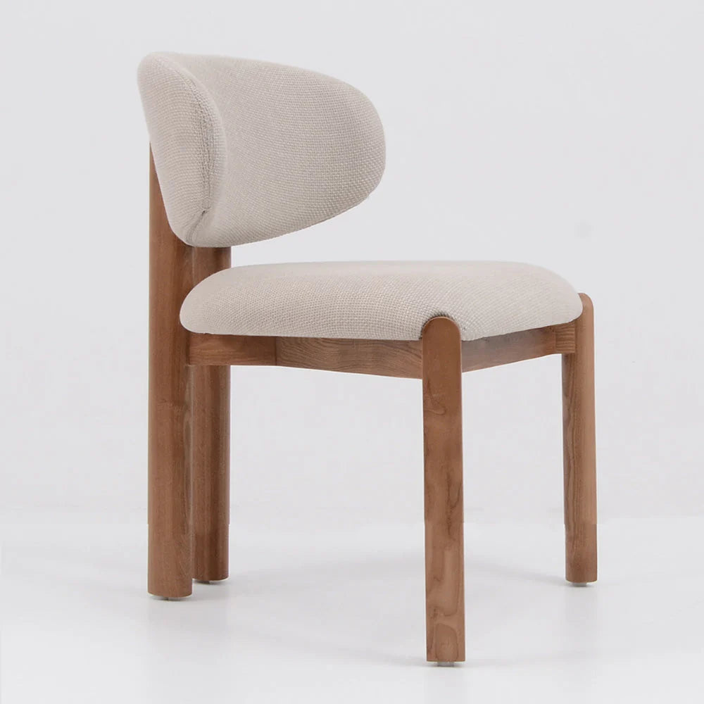 Simpson | Modern Coastal White Fabric Dining Chairs | Set Of 2 | White