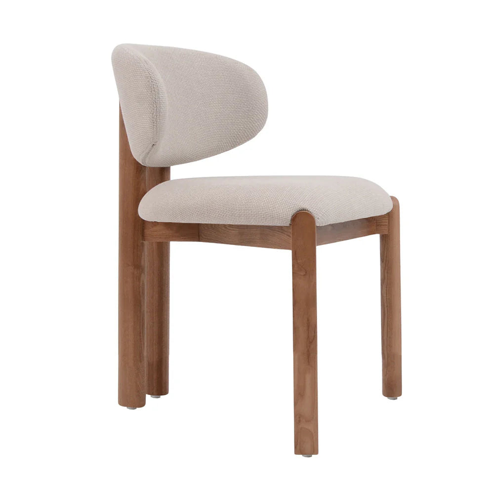 Simpson | Modern Coastal White Fabric Dining Chairs | Set Of 2 | White