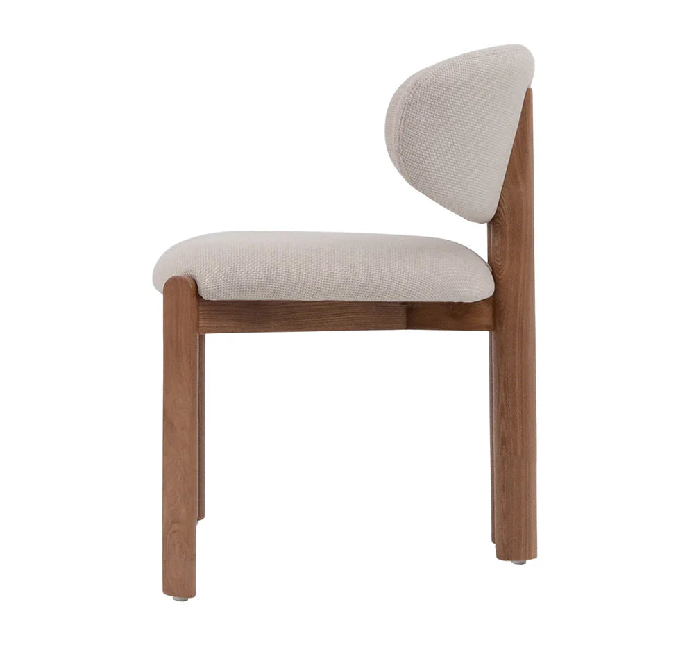 Simpson | Modern Coastal White Fabric Dining Chairs | Set Of 2 | White