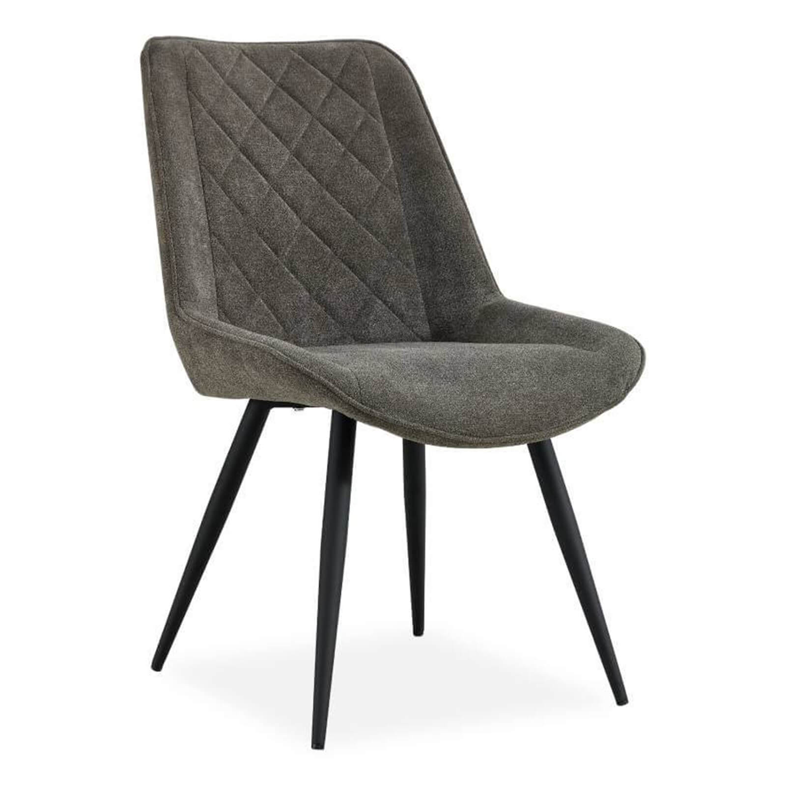 Southbank | Fabric Contemporary Dining Chairs With Arms | Set Of 2 | Graphite