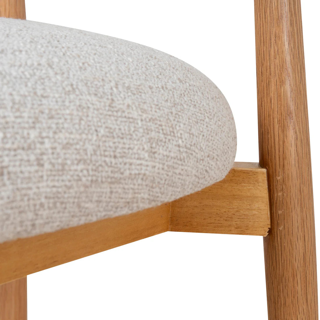 Southcote | Coastal Modern Fabric Wooden Bar Stools | Natural