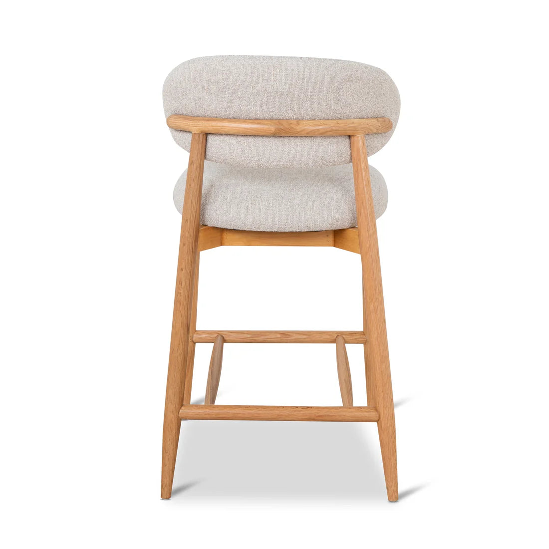 Southcote | Coastal Modern Fabric Wooden Bar Stools | Natural