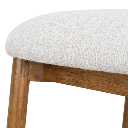 Southcote | Coastal Modern Fabric Wooden Bar Stools | Walnut