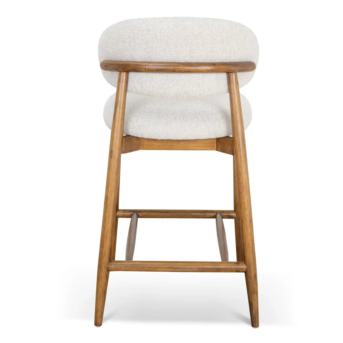 Southcote | Coastal Modern Fabric Wooden Bar Stools | Walnut