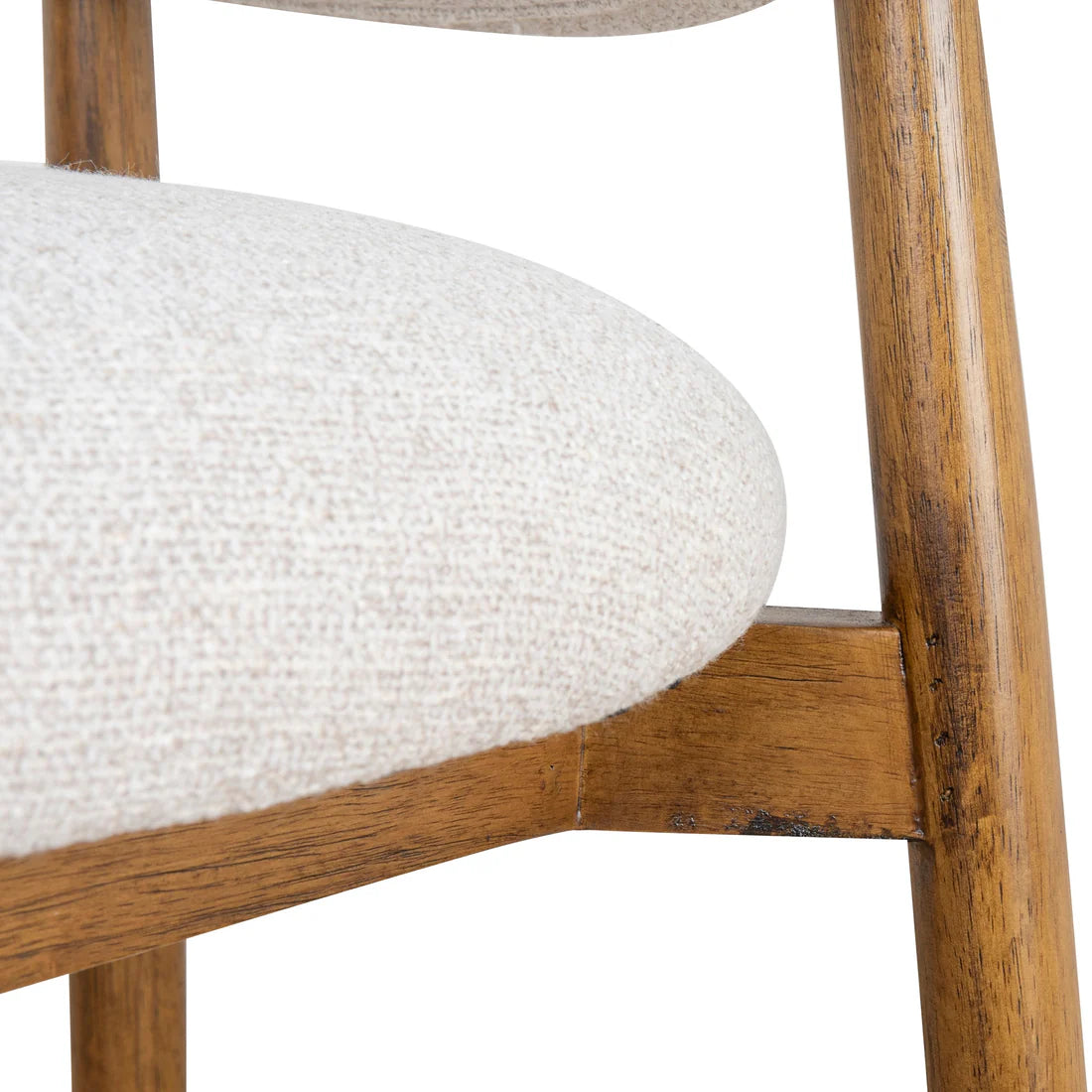 Southcote | Coastal Modern Fabric Wooden Bar Stools | Walnut