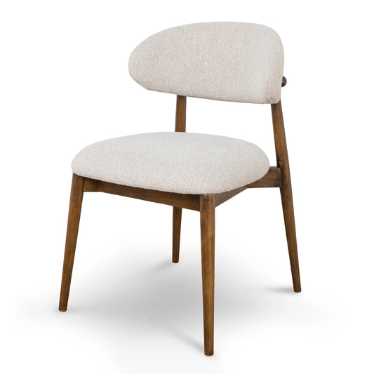 Southcote | Coastal Modern Fabric Wooden Dining Chair | Walnut