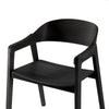Springwood | Coastal Black Natural Wooden Dining Chairs With Arms | Set Of 2