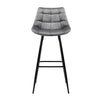 Stanhope | Modern Metal Velvet Bar Stools | Set Of 2