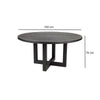 Stillwater | Contemporary Black White 1.5m Wooden Round Dining Table
