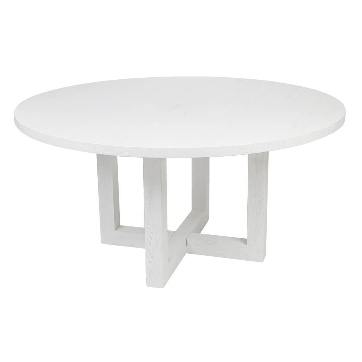 Stillwater | Contemporary Black White 1.5m Wooden Round Dining Table | White