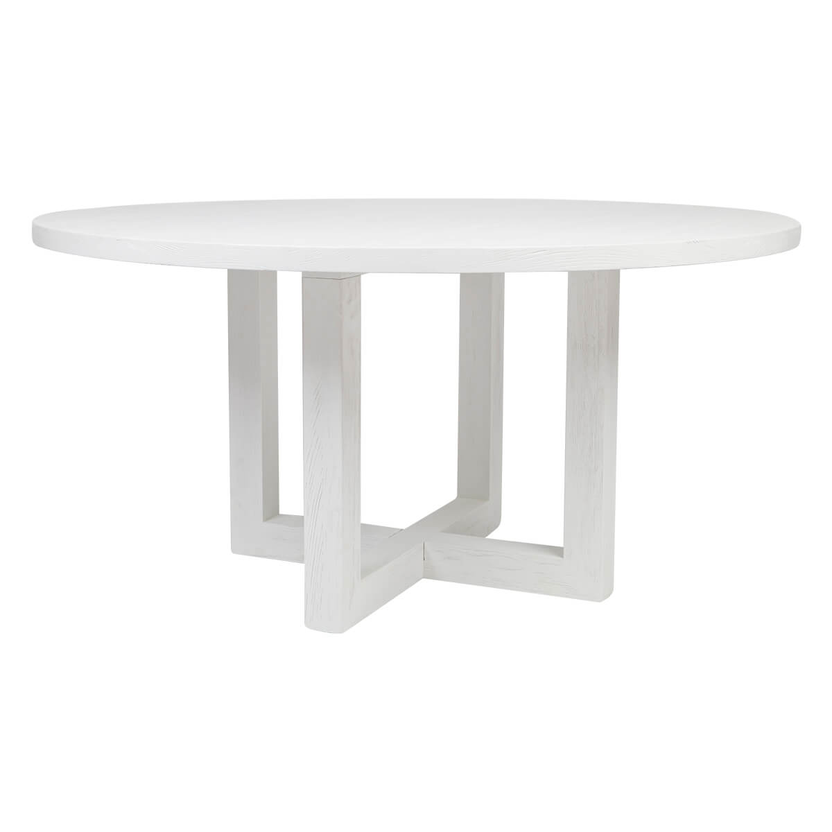 Stillwater | Contemporary Black White 1.5m Wooden Round Dining Table | White