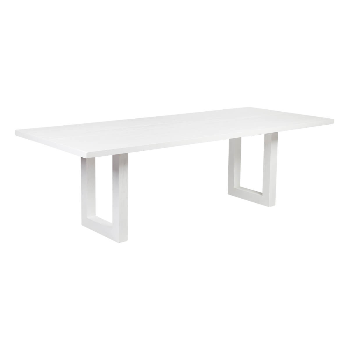 Stillwater | Contemporary Black White 2.4m Wooden Rectangular Dining Table | White