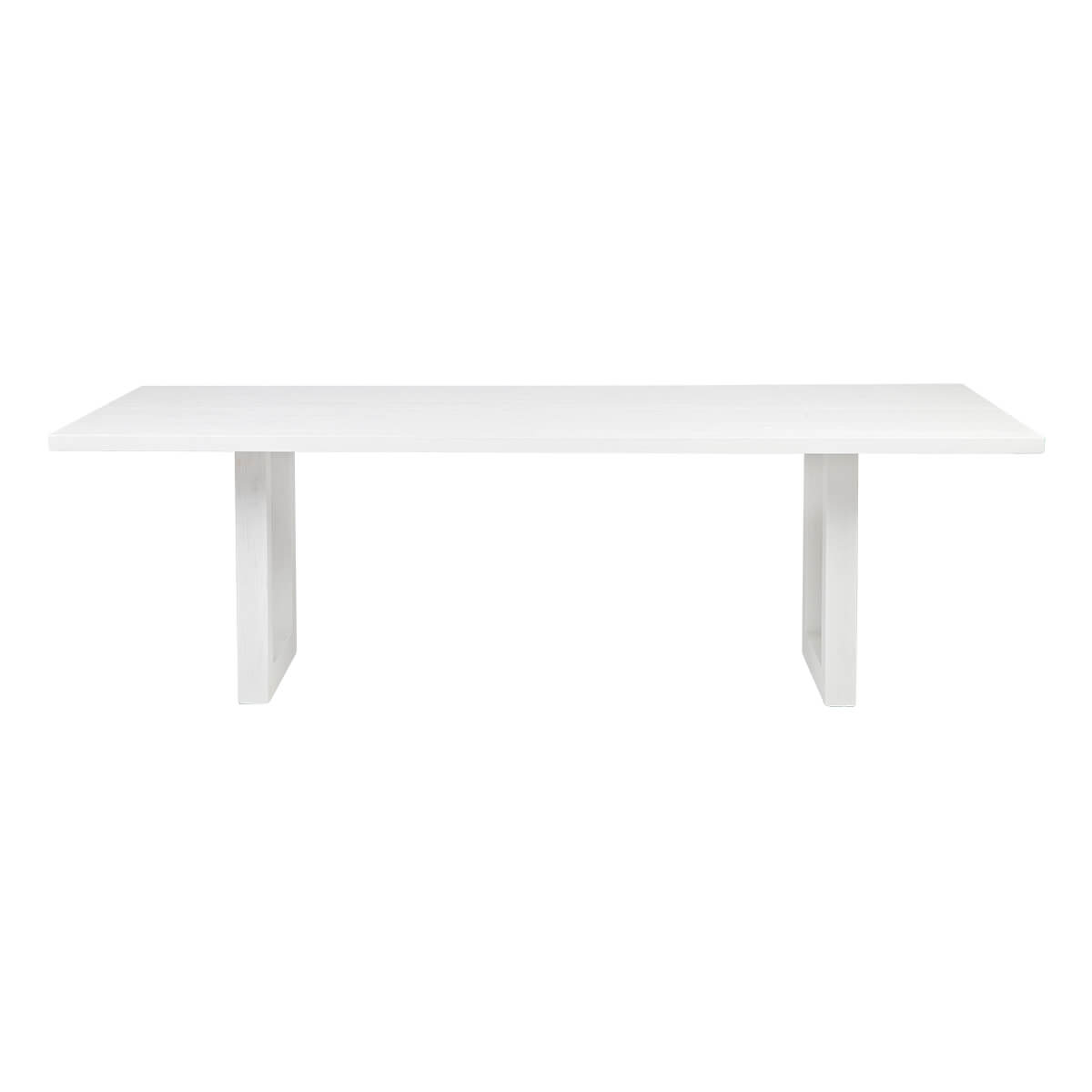 Stillwater | Contemporary Black White 2.4m Wooden Rectangular Dining Table | White