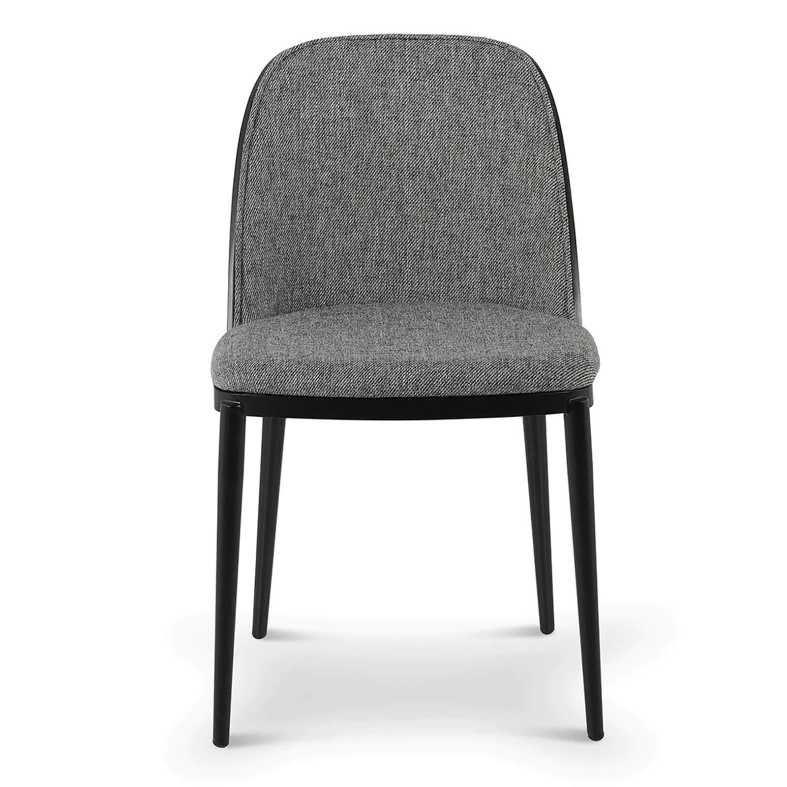 Stockton | Modern Metal Grey Fabric Dining Chairs | Set Of 2 | Lava grey