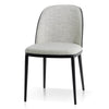 Stockton | Modern Metal Grey Fabric Dining Chairs | Set Of 2