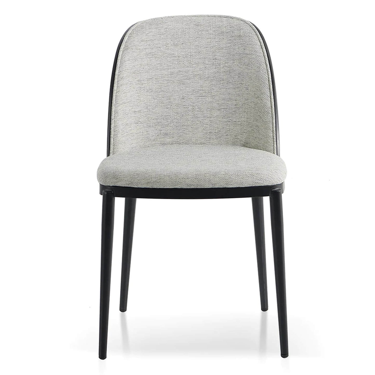 Stockton | Modern Metal Grey Fabric Dining Chairs | Set Of 2 | Silver grey
