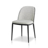 Stockton | Modern Metal Grey Fabric Dining Chairs | Set Of 2