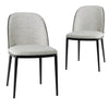 Stockton | Modern Metal Grey Fabric Dining Chairs | Set Of 2