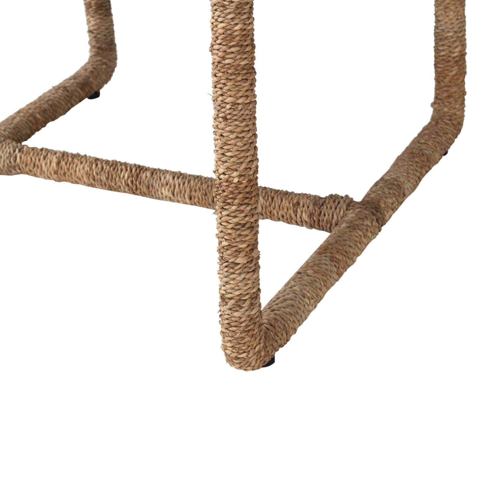 Stonehurst | Coastal White Fabric Robe Weave Metal Dining Chair