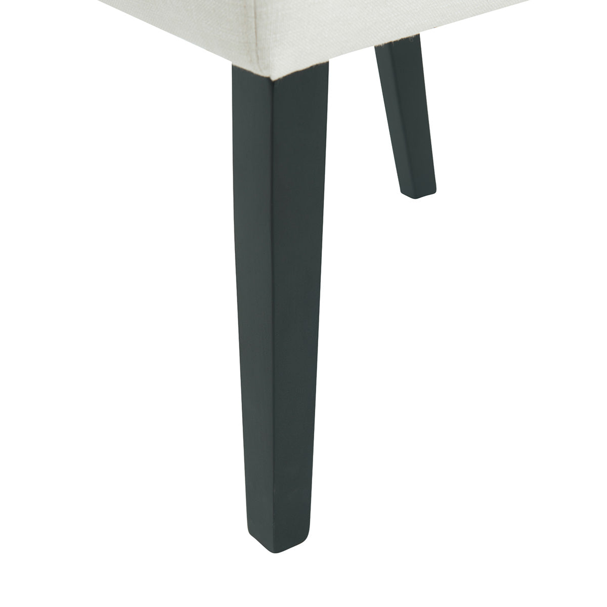 Contemporary Off White Fabric Wooden Dining Chairs