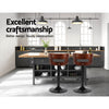 Sutton | Contemporary Black PU Leather Wooden Bar Stools With Arms | Set Of 2