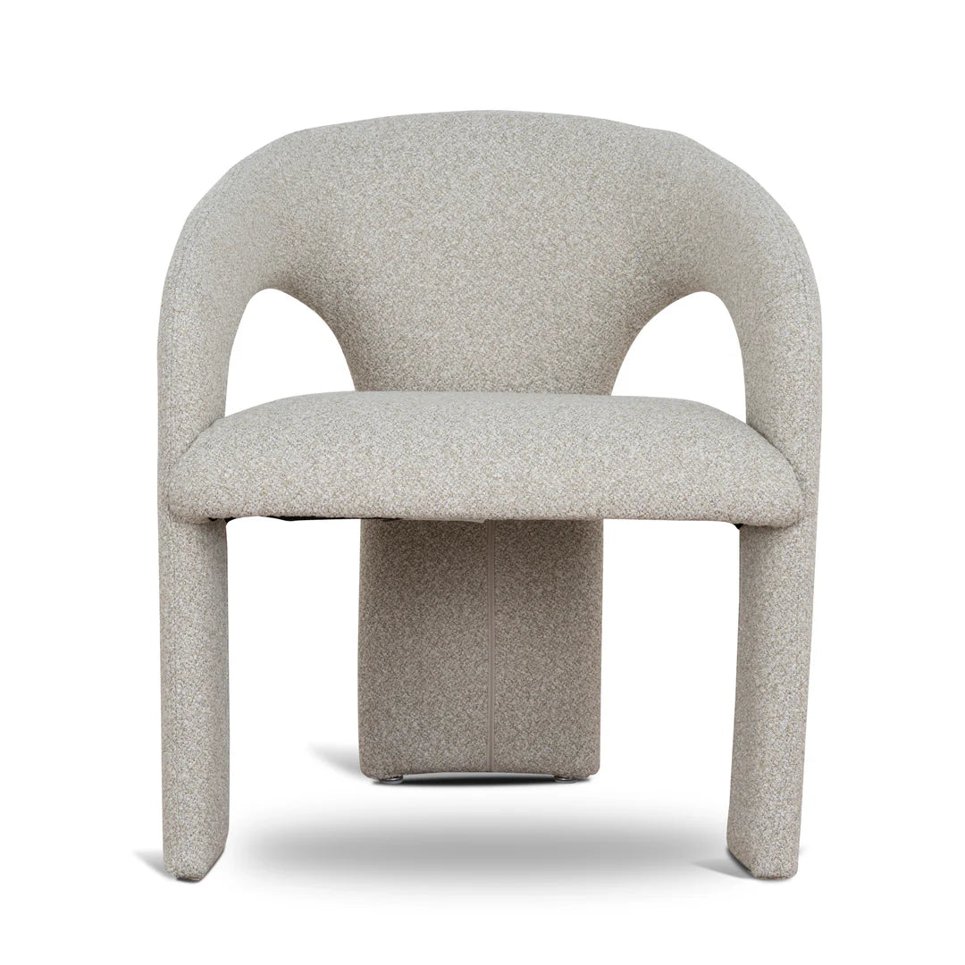 Tarcoola | Modern Metal Midnight Blue Beige Textured Fabric Dining Chairs With Arms | Beige