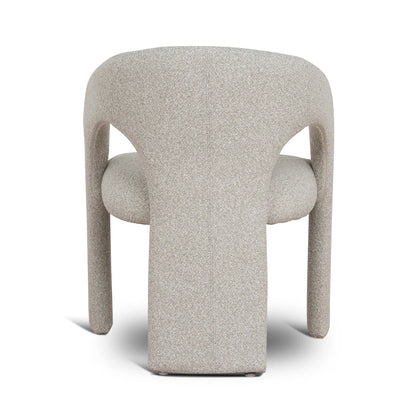 Tarcoola | Modern Metal Midnight Blue Beige Textured Fabric Dining Chairs With Arms | Beige