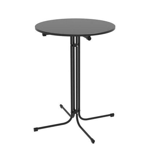 Taylor | Black White Foldable Steel Wooden Outdoor Bar Stool Table | Black