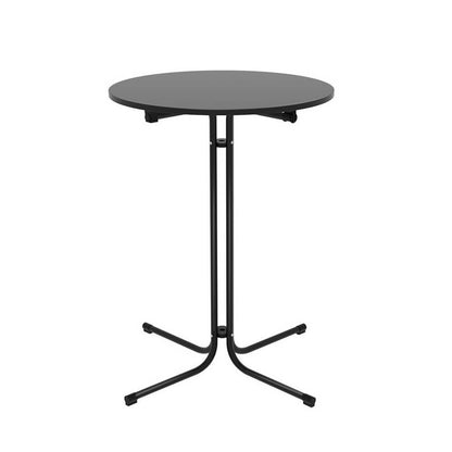 Taylor | Black White Foldable Steel Wooden Outdoor Bar Stool Table | Black
