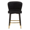 Taylor | Metal Modern Velvet Bar Stools | Set Of 2