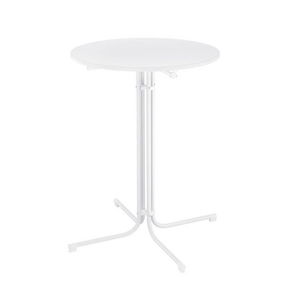 Taylor | Black White Foldable Steel Wooden Outdoor Bar Stool Table | White