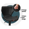 Thornleigh | Contemporary Swivel Brown Black PU Leather Bar Stools | Set Of 2